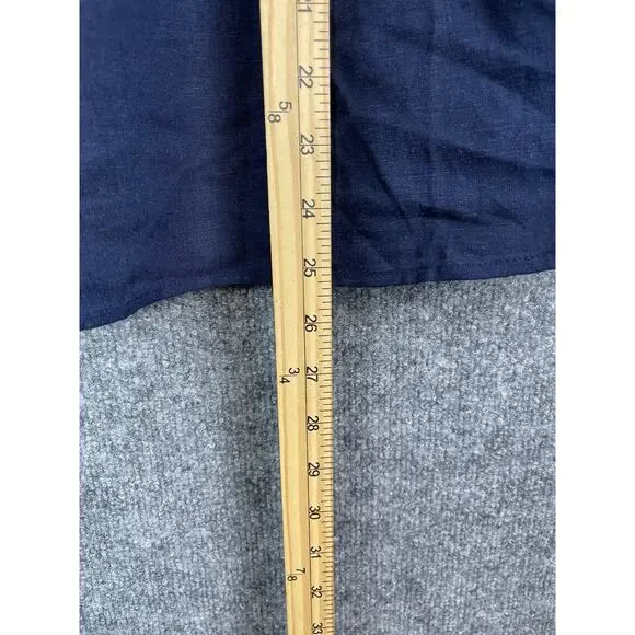 Mason Belle Women's Blouse XL Blue Smocking with Stitching Tye Clouser - Picture 3 of 9